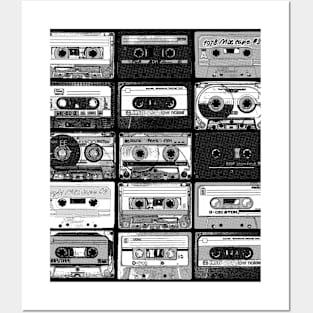 Cassette Tapes - Retro 80's 90's Analog Vinyl Music Posters and Art